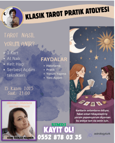 Klasik Tarot Pratik Atölyesi (15 Kasım 2025)